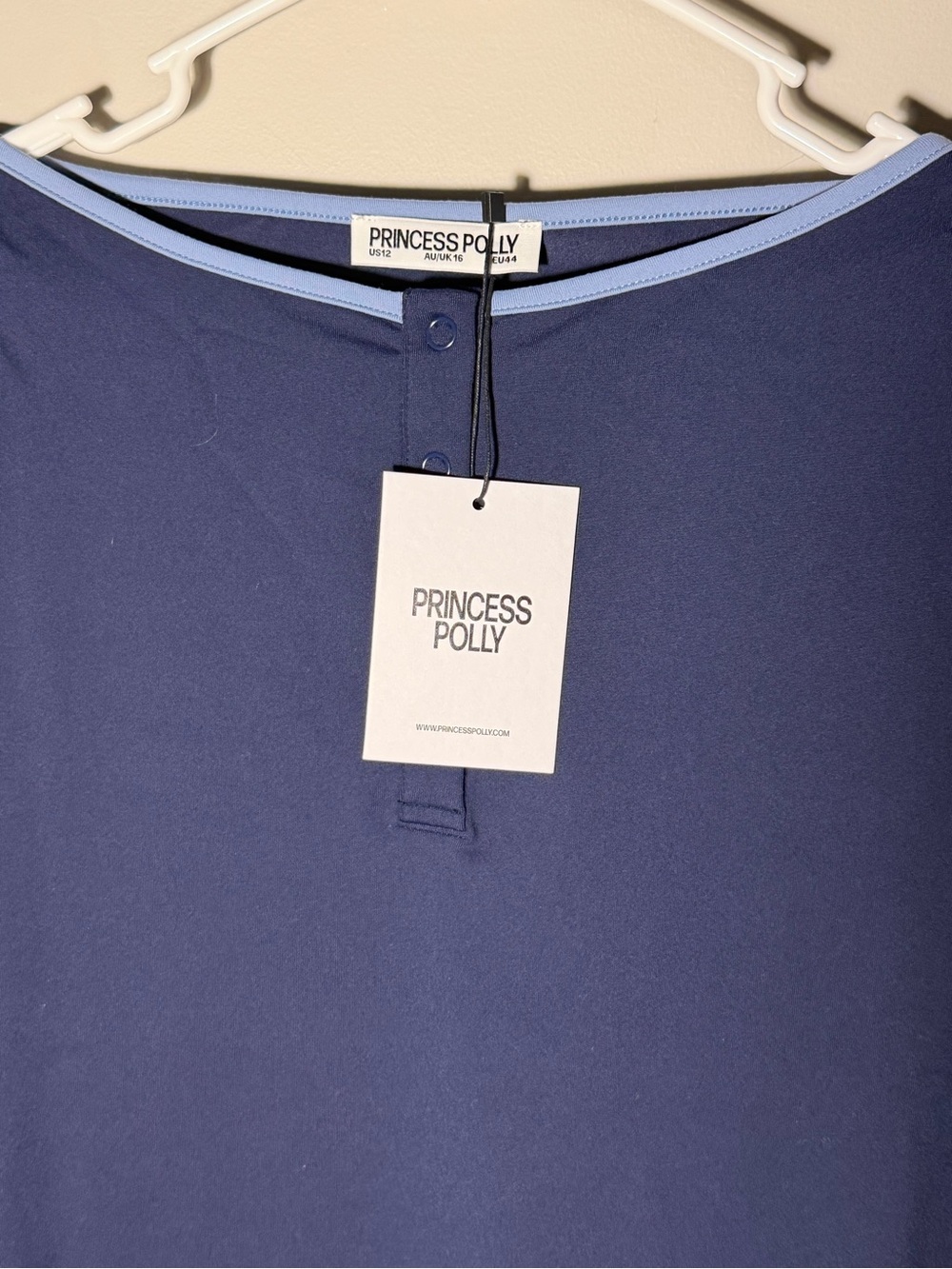 NWT: Kobee Jersey Long Sleeve Layering Top Navy / Light Blue | Size: 12 - Picture 2 of 7